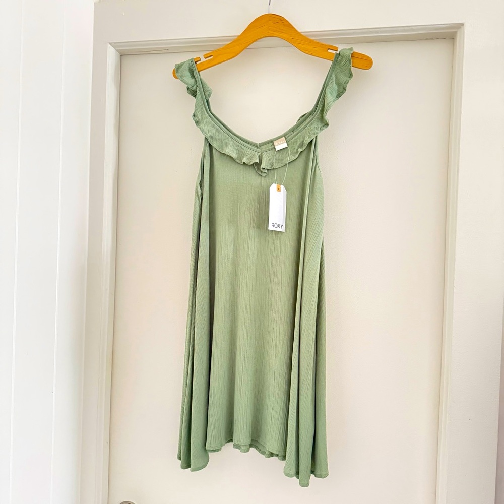 Roxy Green Ruffled Cover-Up / Dress - Picture 2 of 6